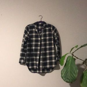 Black + cream flannel